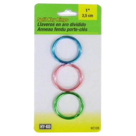 Hy-Ko Prod Co 3Pc 3In1 Split Key Ring KC128